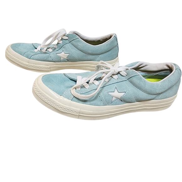Converse One Star Ox x Golf Wang Le Fleur Clearwater Blue Sneakers Size 7 - Picture 2 of 5